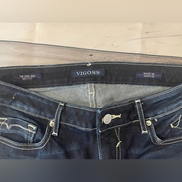 🔥VIGOSS🔥 Chelsea Boot Cut Stretch Denim Sz w26 l33 🔥EUC🔥 - Picture 4 of 9